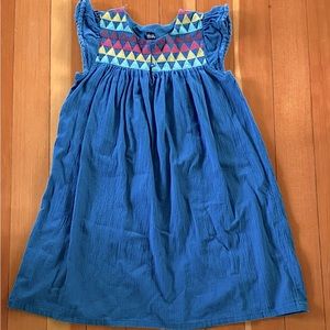 Tea Collection Embroidered Tassel Trim Dress